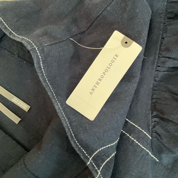 Anthropologie Linen Extended Waist Pants Size 10/Medium NWT - Picture 7 of 16